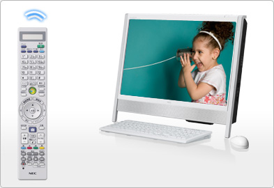 パソコンに向けなくても使える無線リモコン