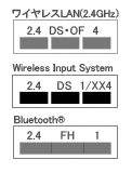ワイヤレスLAN（2.4GHz）、Wireless Input System、Bluetooth®