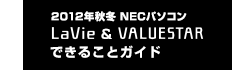 2011年 NECパソコン LaVie&VALUESTAR できることガイド