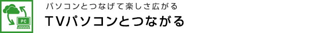 パソコンとつなげて楽しさ広がる　TVパソコンとつながる